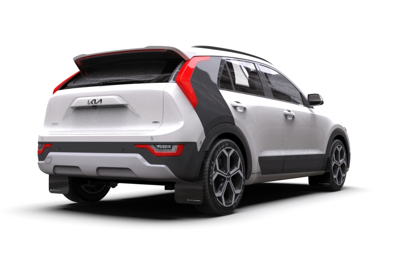 Kia Niro Mud Flap - Rally Armor - UR Black with Red Logo - Black - `23-`25